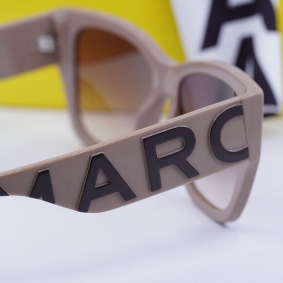Marc Jacobs MARC 695/S 0NOY HA Square Sunglasses - Nude Brown\Brown Gradient - Picture 6 of 10